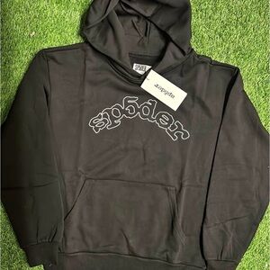 Sp5der Black Hoodie for Men